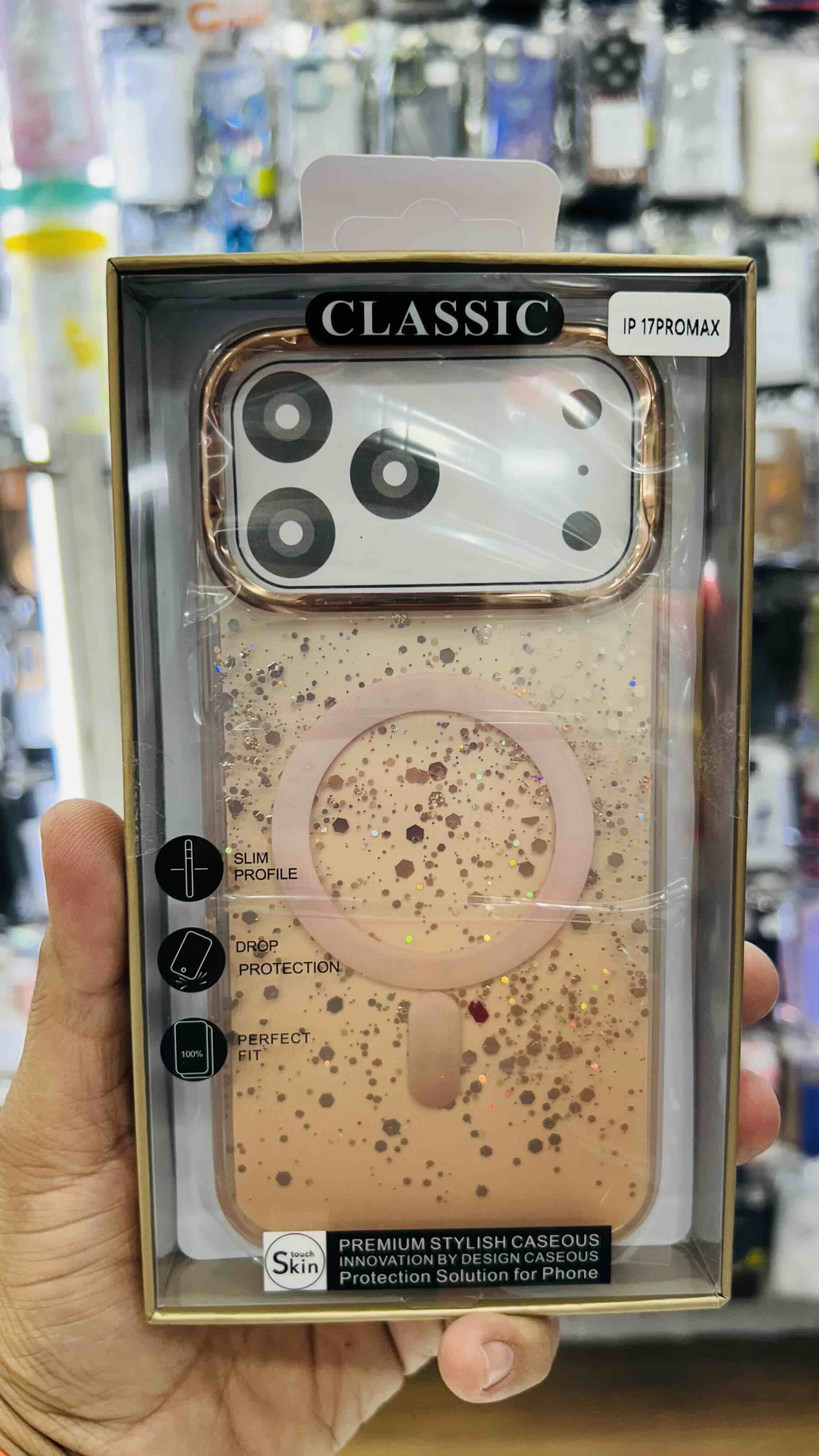 iPhone 17 Pro Max Classic Glitter Transparent Case – Premium Stylish Shockproof Back Cover