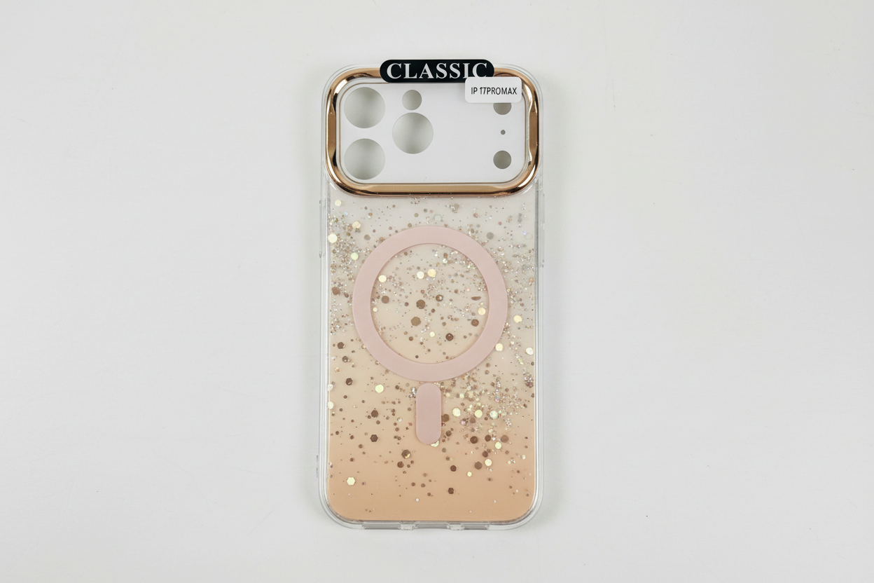 iPhone 17 Pro Max Classic Glitter Transparent Case – Premium Stylish Shockproof Back Cover